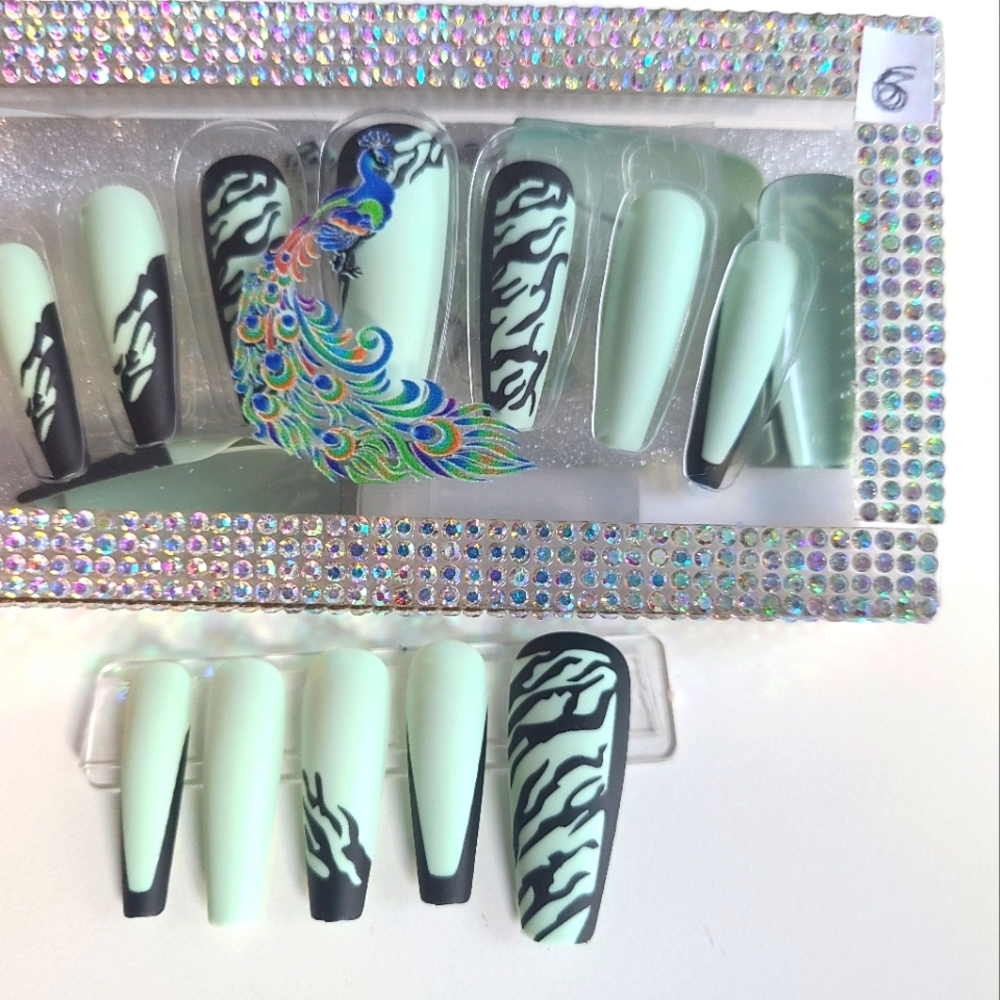 New boutique Long presson nail tips+ box